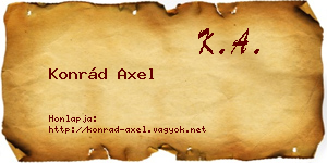 Konrád Axel névjegykártya